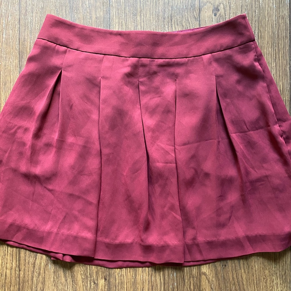 Maroon chiffon skirt